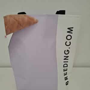 Bannertas groot - Lilla wit