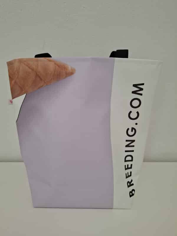 Bannertas groot - Lilla wit