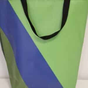 Bannertas groot - vlakken blauw groen