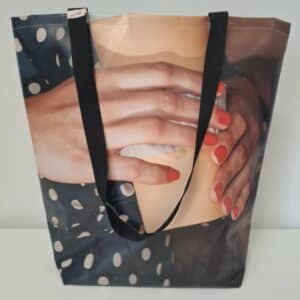 Bannertas groot - handen koffiebeker