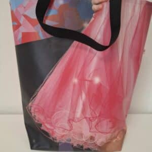 Bannertas groot - roze jurk