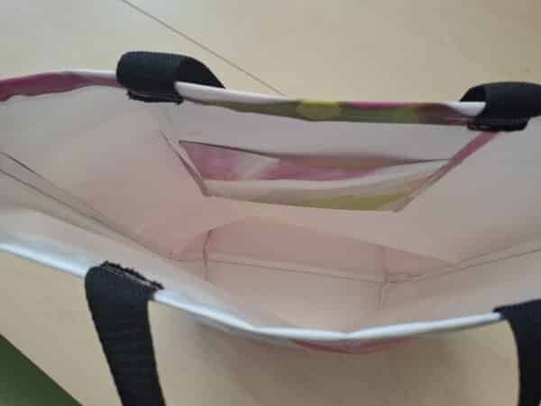 Bannertas groot - roze bloem - Afbeelding 3