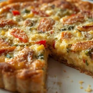 Oosterse quiche kip en groenten
