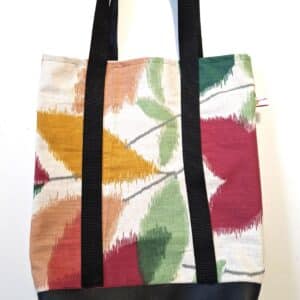 Schoudertas zwart met kleuren