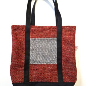 Schoudertas zwart-rood-grijs