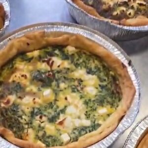 Spinazie geitenkaas quiche